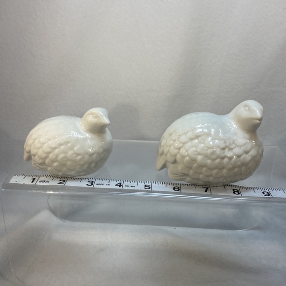 Vintage White Porcelain Toyo Set of Two Quail Made in Japan 3.5” & 4” - Picture 9 of 9